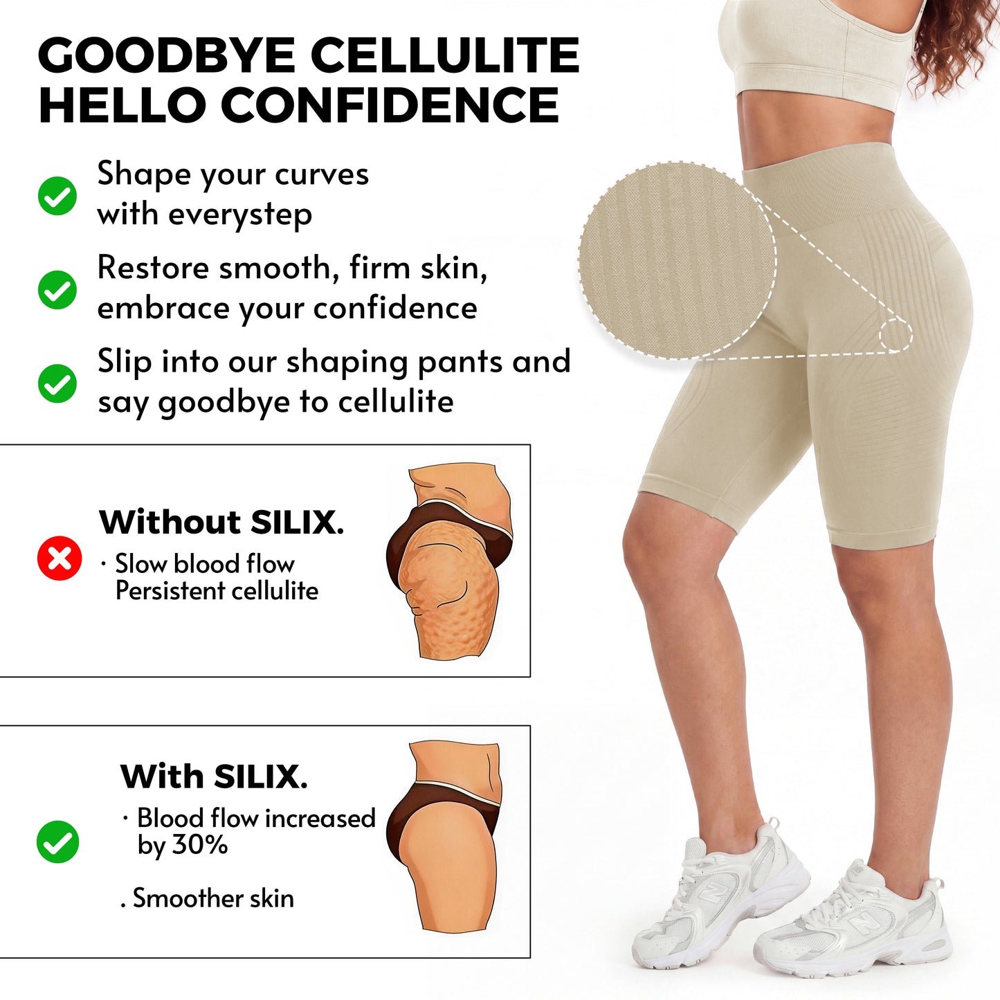 3D Anti-Cellulite Short Leggings