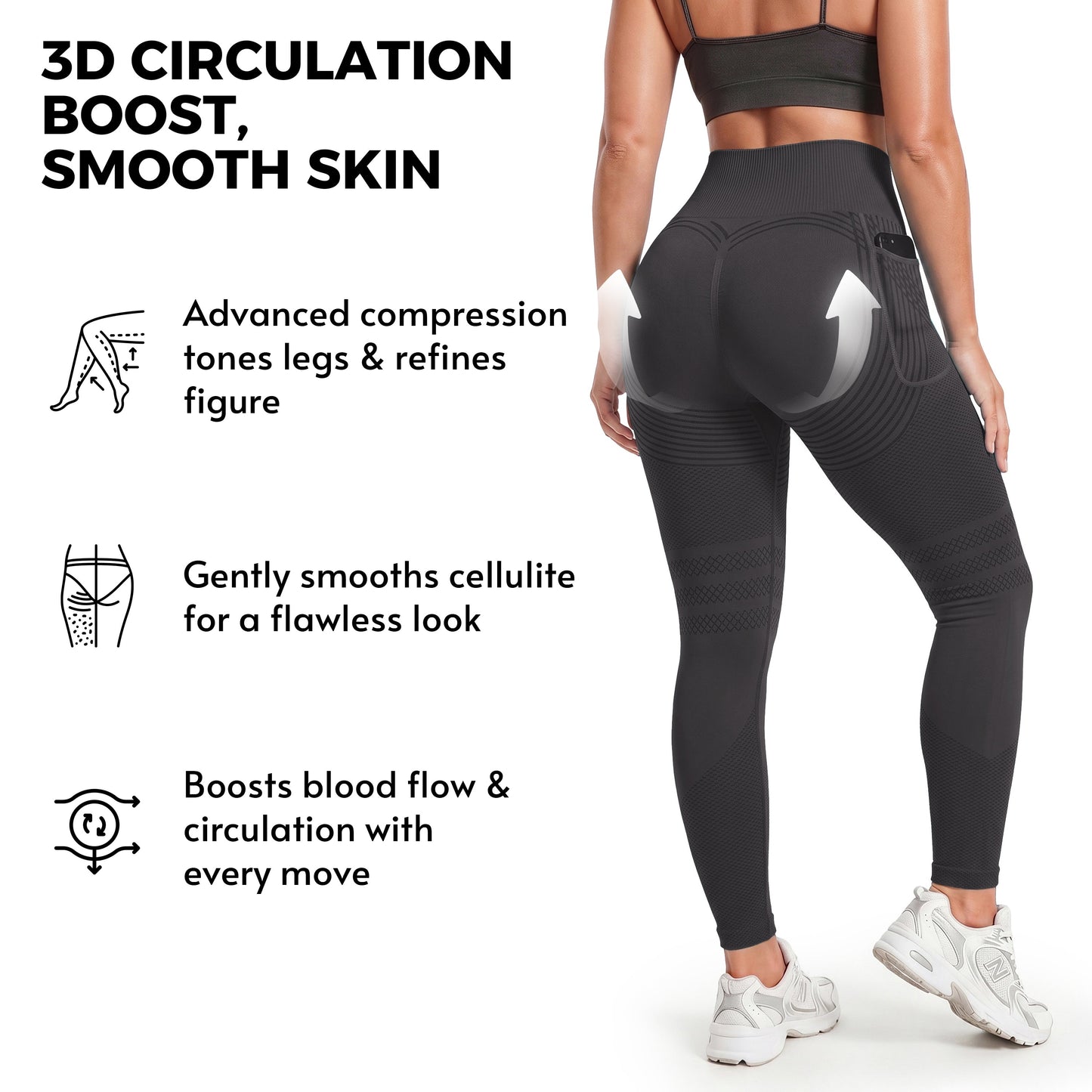Advoce™ Right Side Pocket Anti-Cellulite Sculpting Leggings