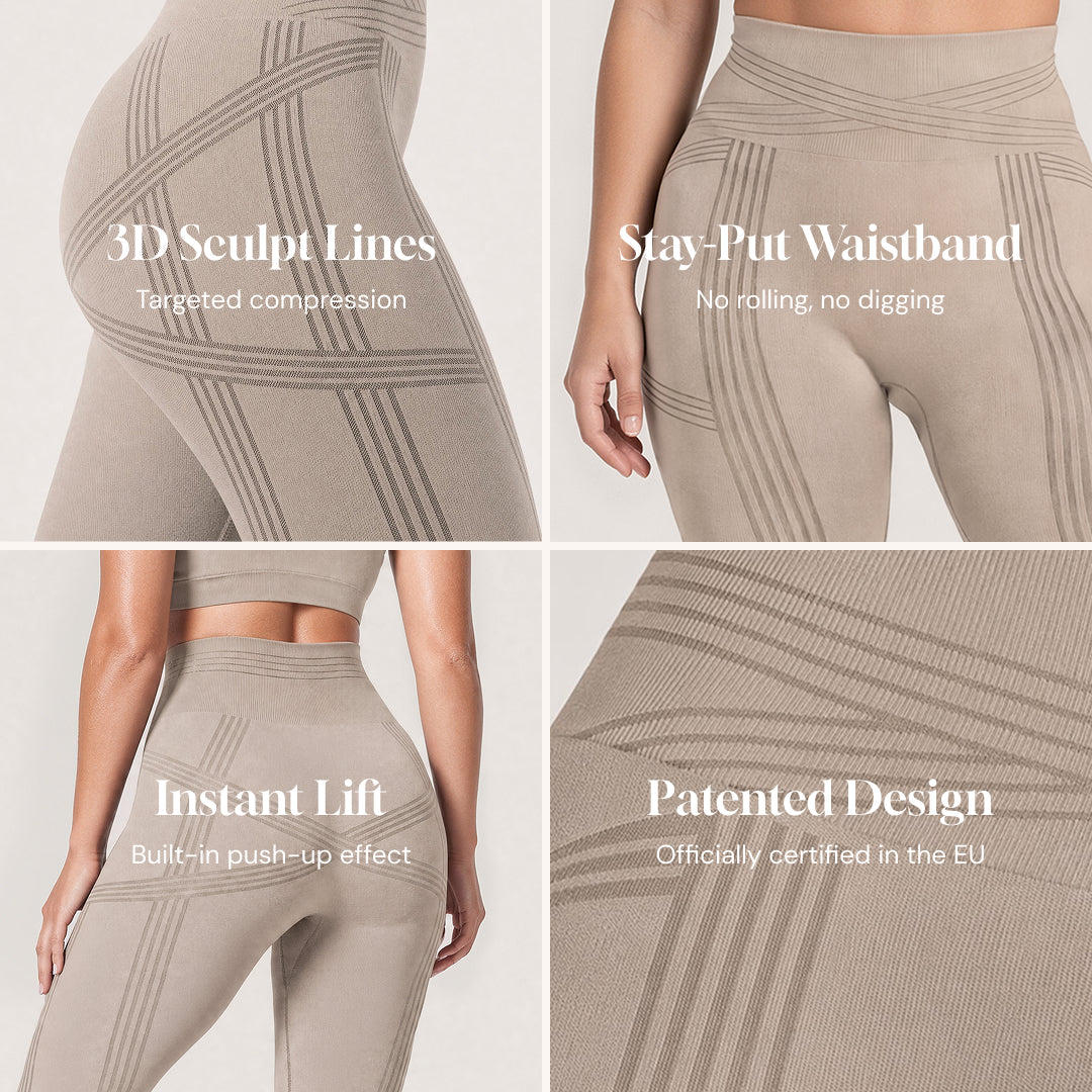 3D CelluSmooth Criss-Cross Booty-Lifting & Anti-Cellulite Leggings | Advoce